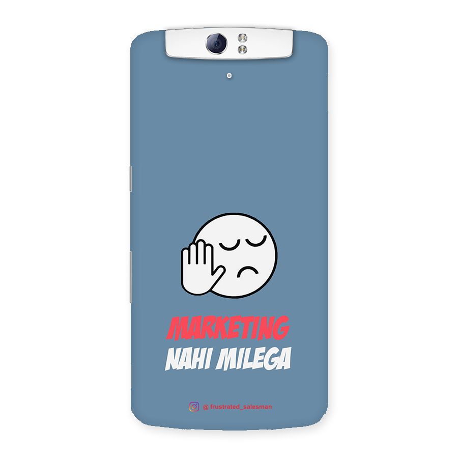 Marketing Nahi Milega SteelBlue Back Case for Oppo N1