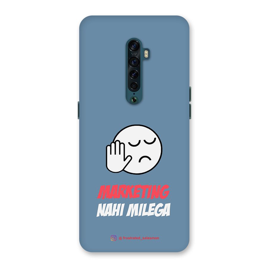 Marketing Nahi Milega SteelBlue Back Case for Oppo Reno2