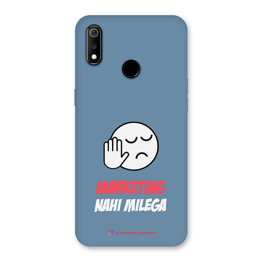Marketing Nahi Milega SteelBlue Back Case for Realme 3