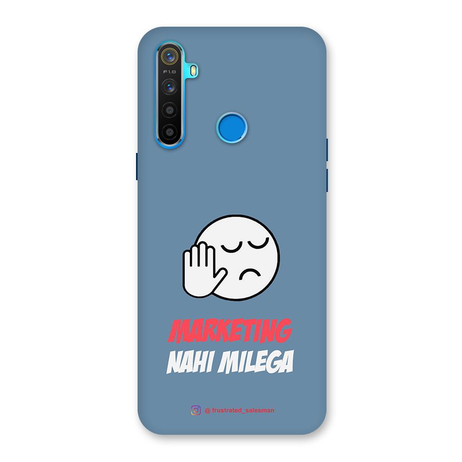 Marketing Nahi Milega SteelBlue Back Case for Realme 5s