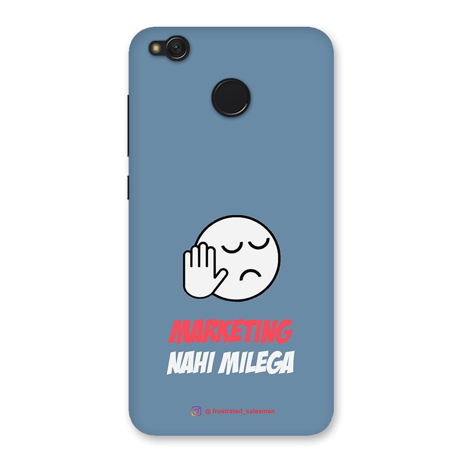 Marketing Nahi Milega SteelBlue Back Case for Redmi 4