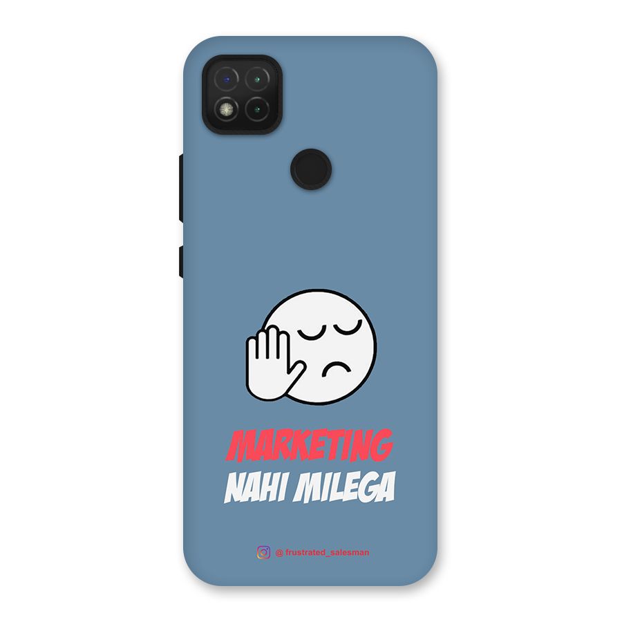 Marketing Nahi Milega SteelBlue Back Case for Redmi 9C