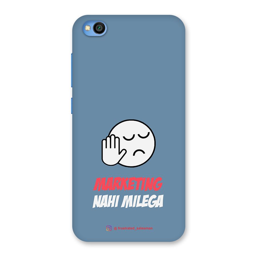 Marketing Nahi Milega SteelBlue Back Case for Redmi Go