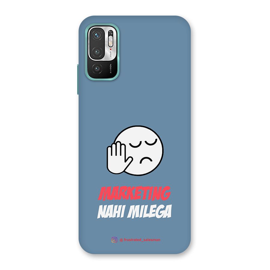 Marketing Nahi Milega SteelBlue Back Case for Redmi Note 10T 5G
