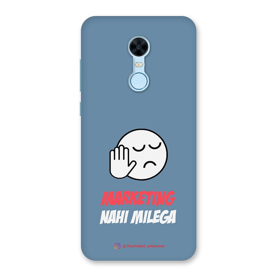 Marketing Nahi Milega SteelBlue Back Case for Redmi Note 5