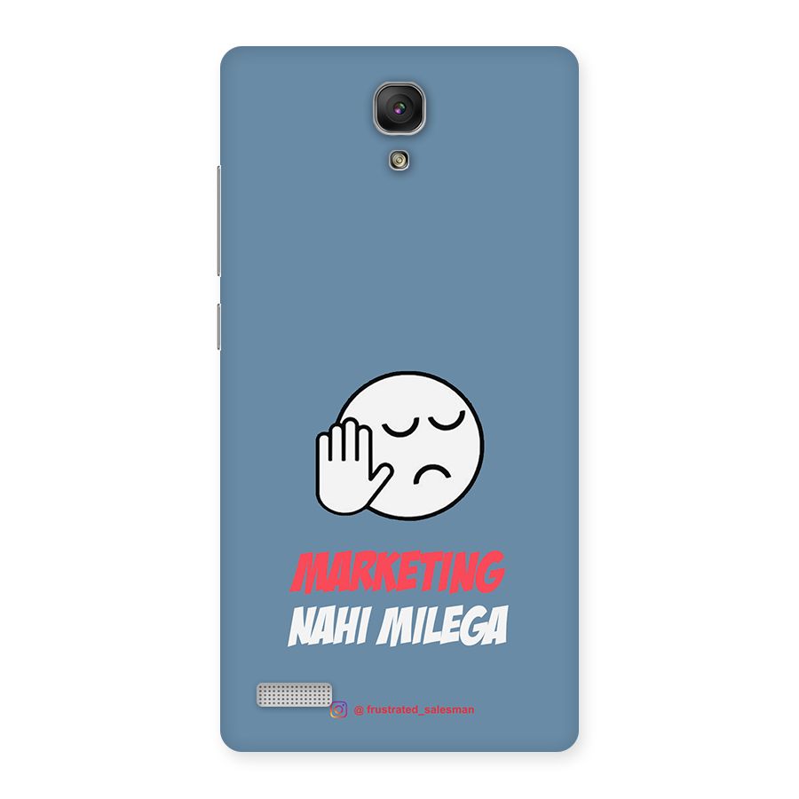 Marketing Nahi Milega SteelBlue Back Case for Redmi Note Prime