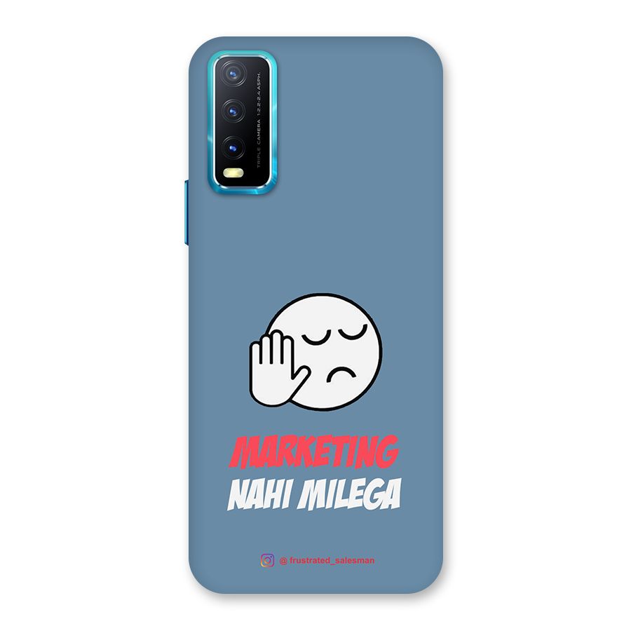 Marketing Nahi Milega SteelBlue Back Case for Vivo Y20A