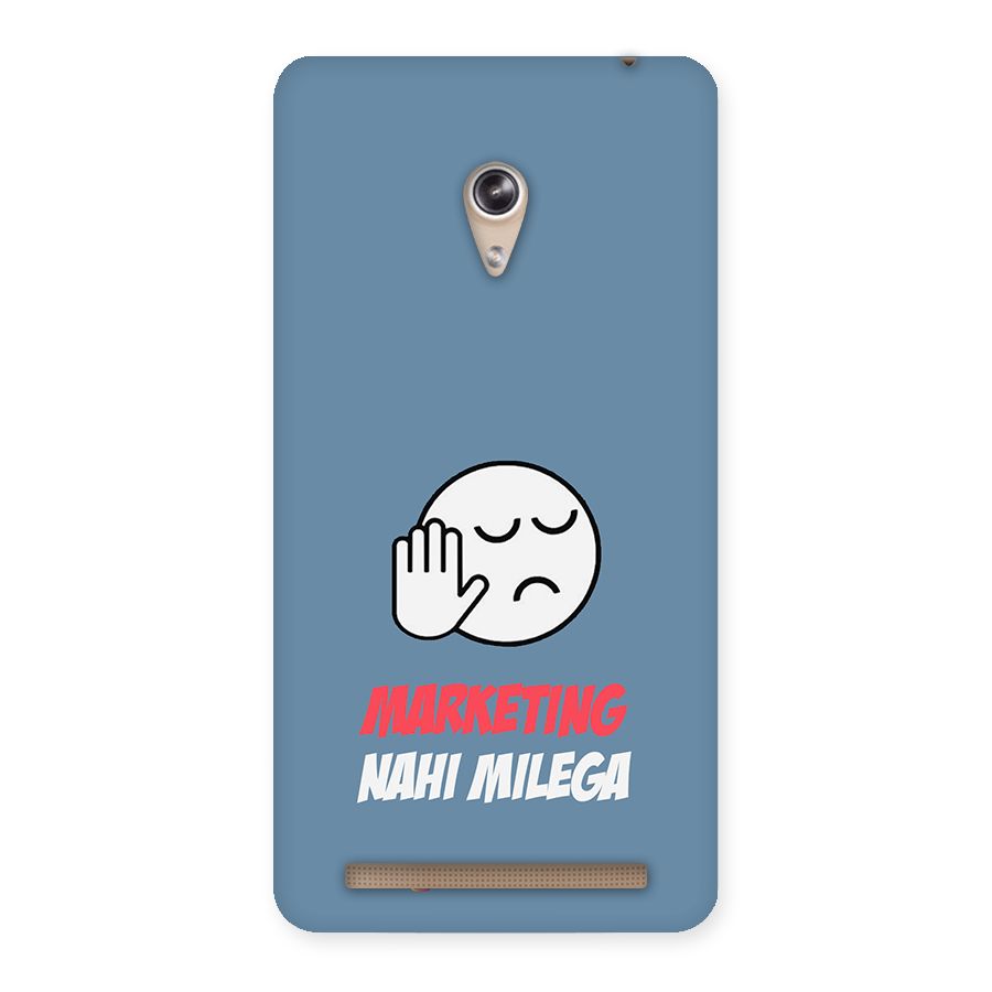 Marketing Nahi Milega SteelBlue Back Case for Zenfone 6