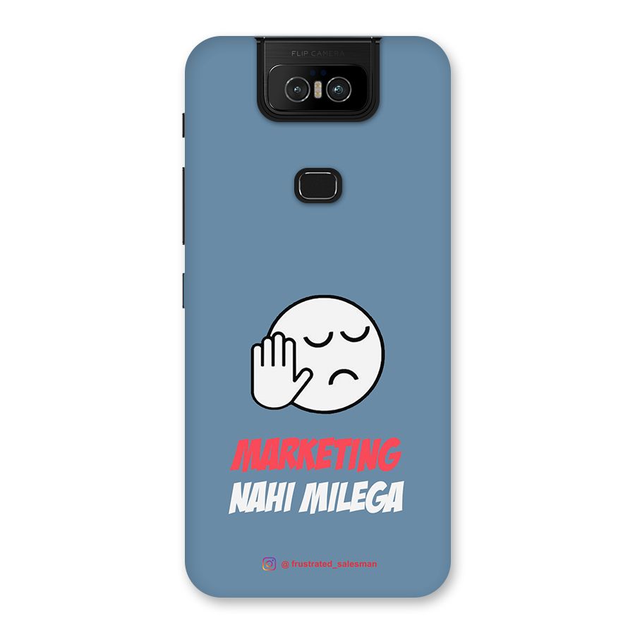 Marketing Nahi Milega SteelBlue Back Case for Zenfone 6z
