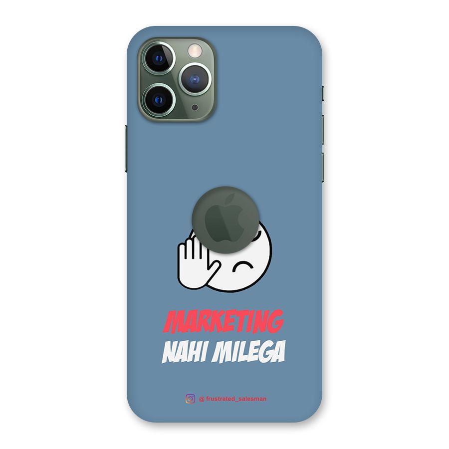 Marketing Nahi Milega SteelBlue Back Case for iPhone 11 Pro Logo  Cut