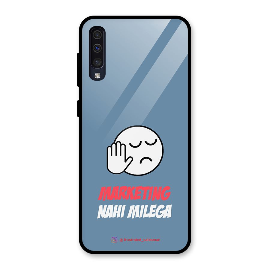 Marketing Nahi Milega SteelBlue Glass Back Case for Galaxy A30s