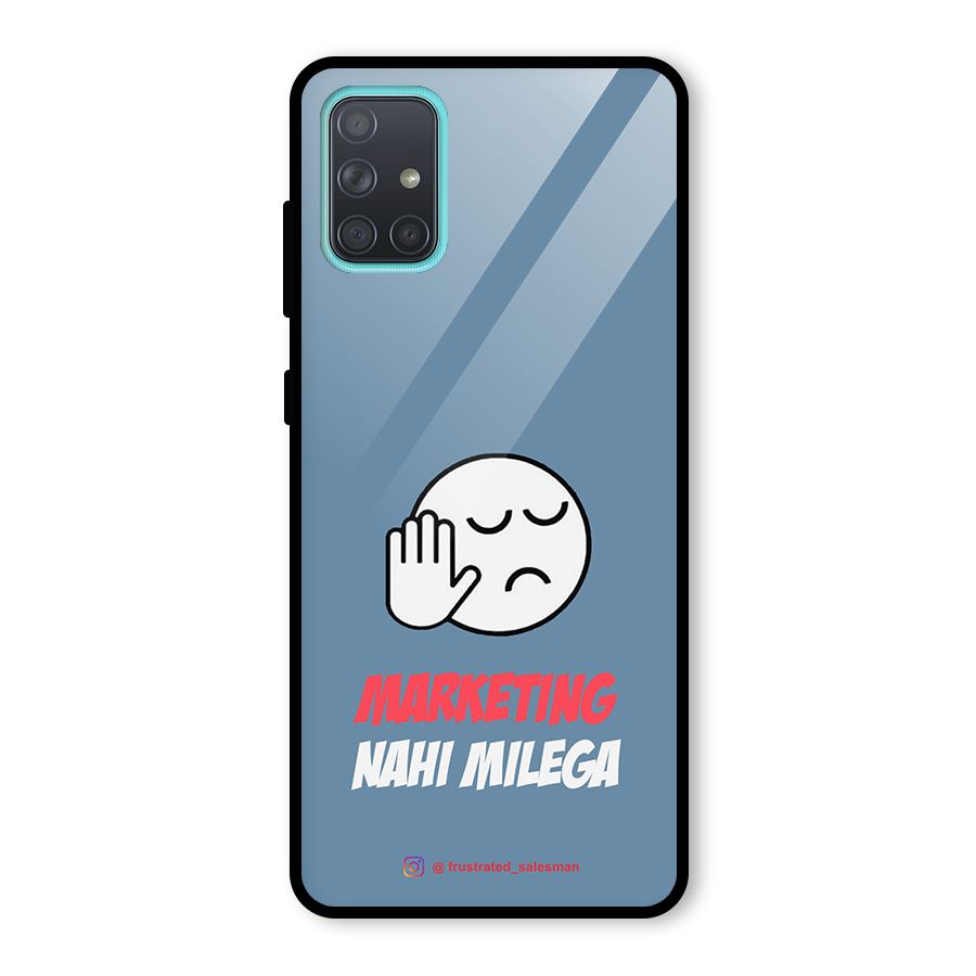 Marketing Nahi Milega SteelBlue Glass Back Case for Galaxy A71