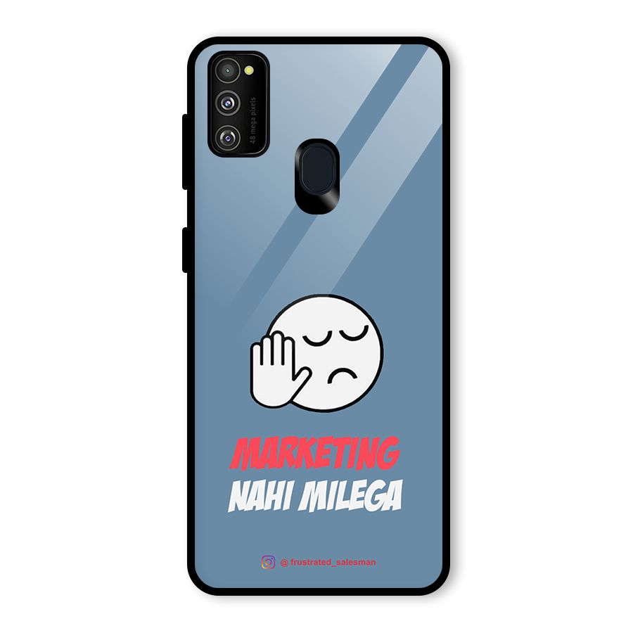 Marketing Nahi Milega SteelBlue Glass Back Case for Galaxy M21
