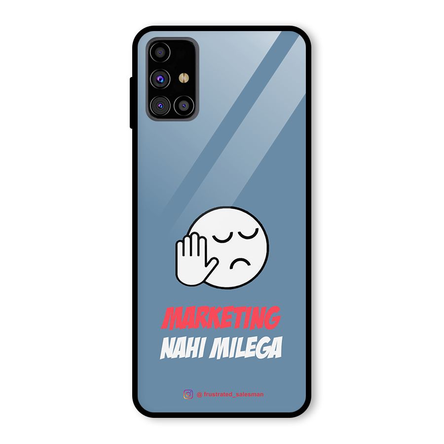 Marketing Nahi Milega SteelBlue Glass Back Case for Galaxy M31s