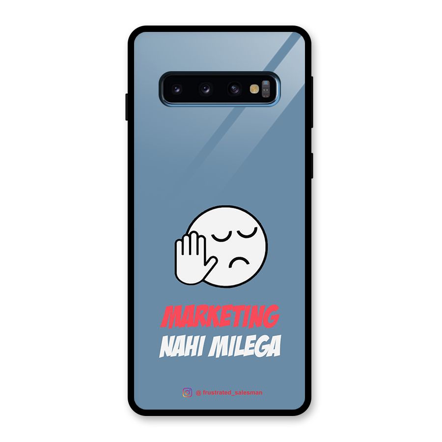 Marketing Nahi Milega SteelBlue Glass Back Case for Galaxy S10