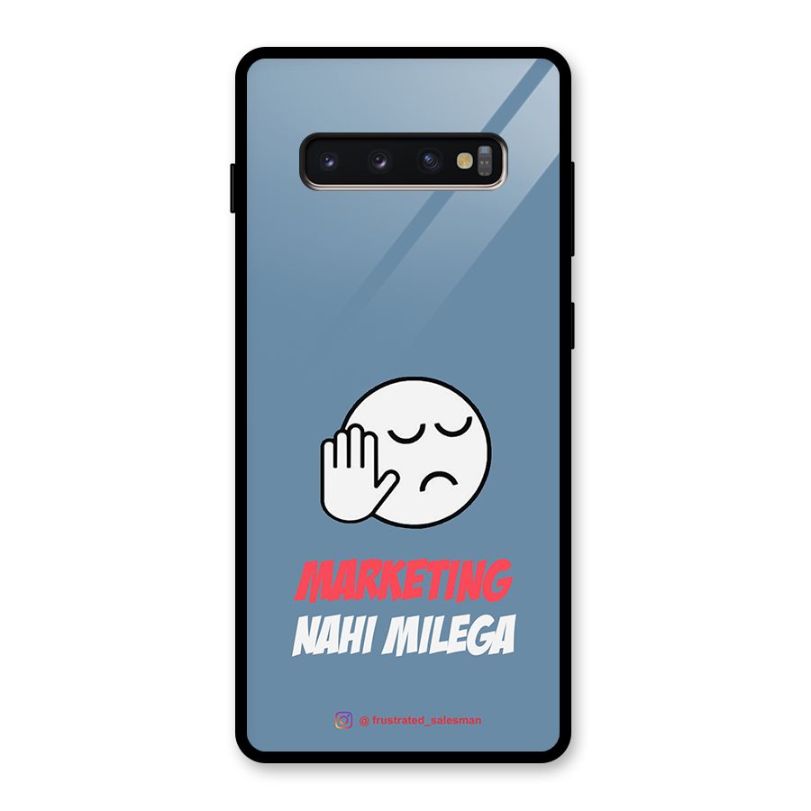Marketing Nahi Milega SteelBlue Glass Back Case for Galaxy S10 Plus