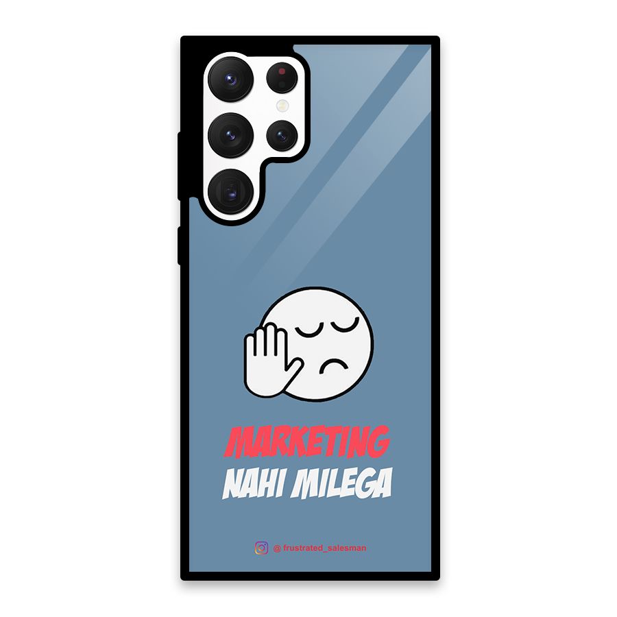 Marketing Nahi Milega SteelBlue Glass Back Case for Galaxy S22 Ultra 5G