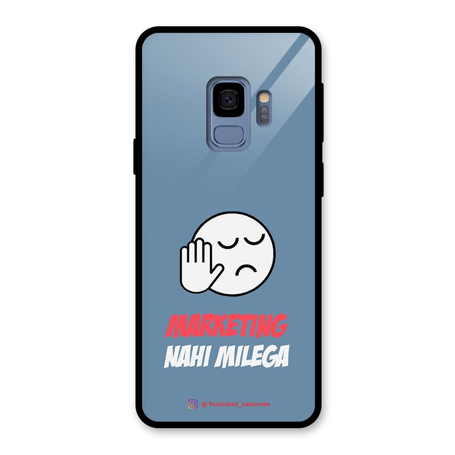 Marketing Nahi Milega SteelBlue Glass Back Case for Galaxy S9