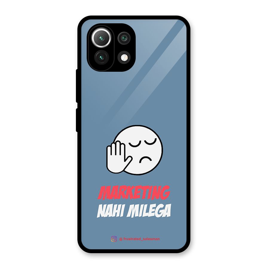 Marketing Nahi Milega SteelBlue Glass Back Case for Mi 11 Lite NE 5G