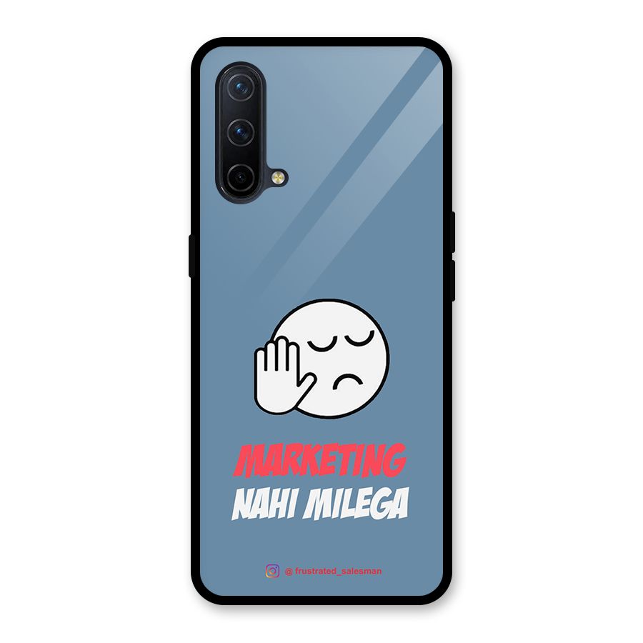 Marketing Nahi Milega SteelBlue Glass Back Case for OnePlus Nord CE 5G