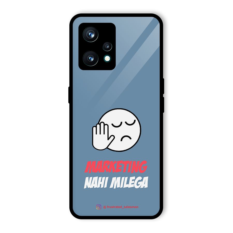 Marketing Nahi Milega SteelBlue Glass Back Case for Realme 9 Pro Plus 5G