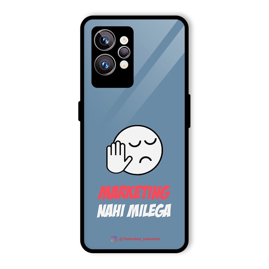 Marketing Nahi Milega SteelBlue Glass Back Case for Realme GT2 Pro