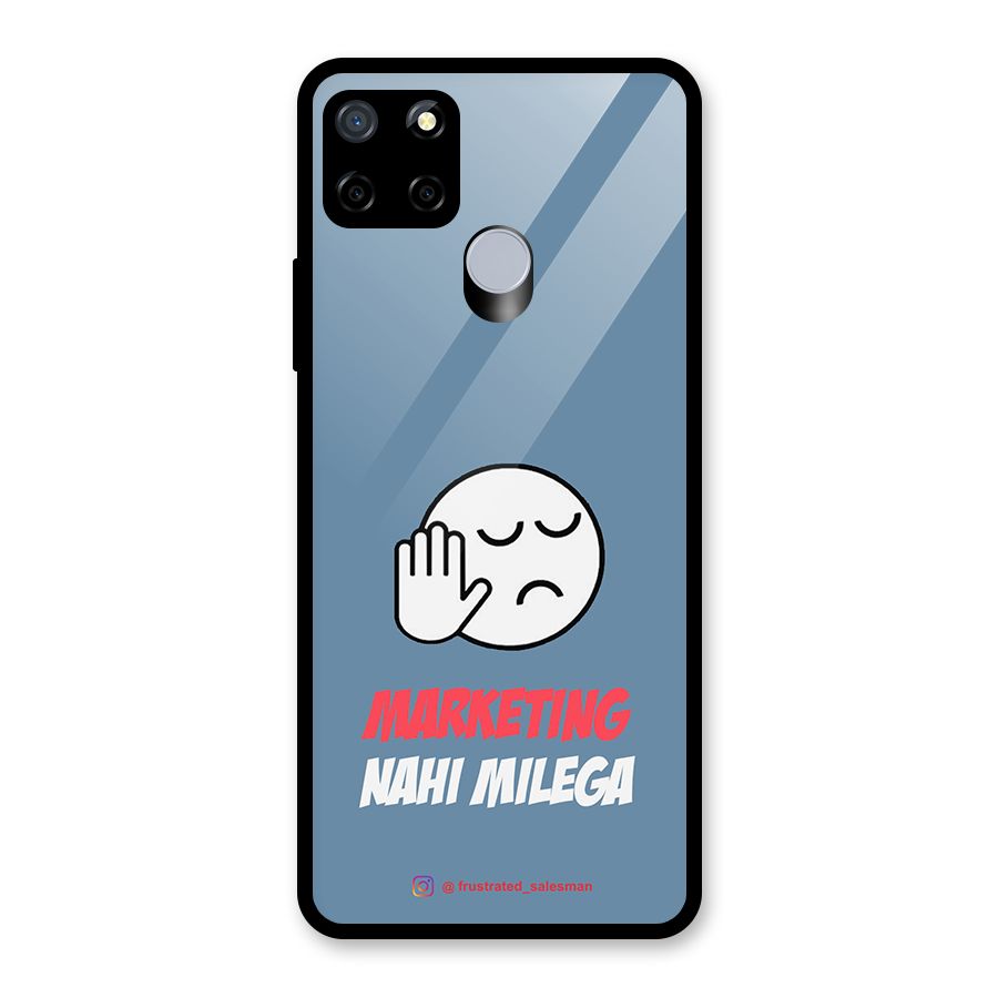 Marketing Nahi Milega SteelBlue Glass Back Case for Realme Narzo 20