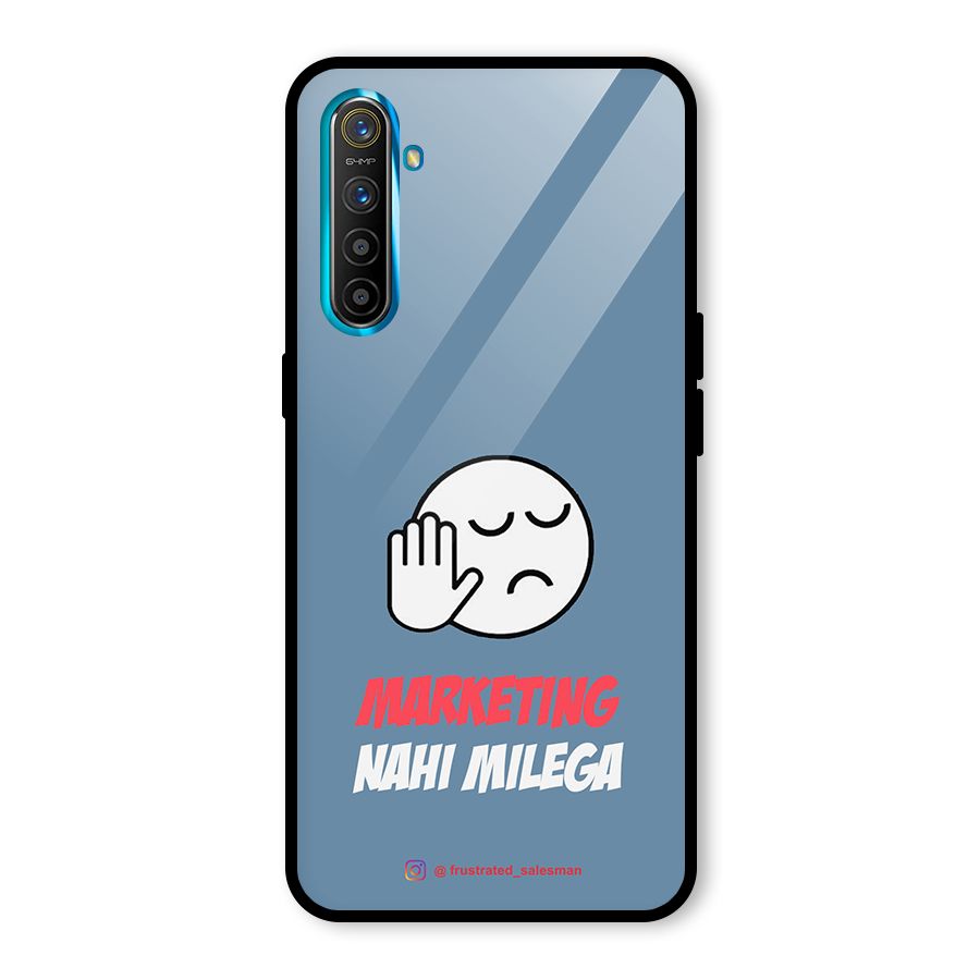 Marketing Nahi Milega SteelBlue Glass Back Case for Realme X2