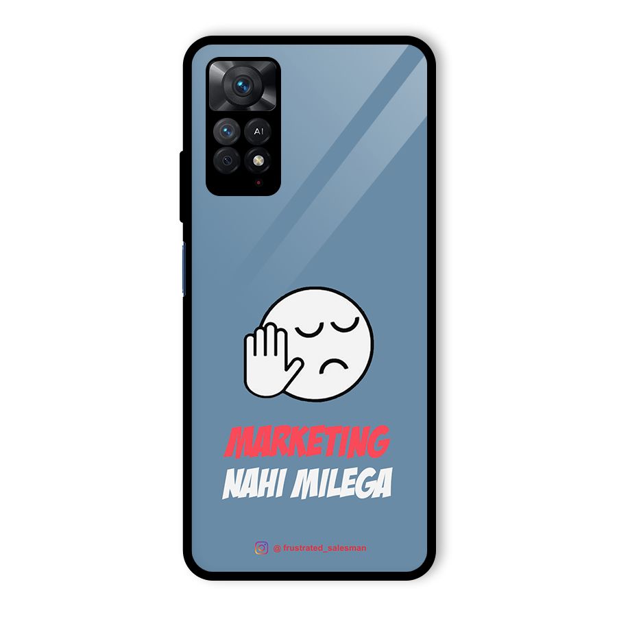Marketing Nahi Milega SteelBlue Glass Back Case for Redmi Note 11 Pro Plus 5G