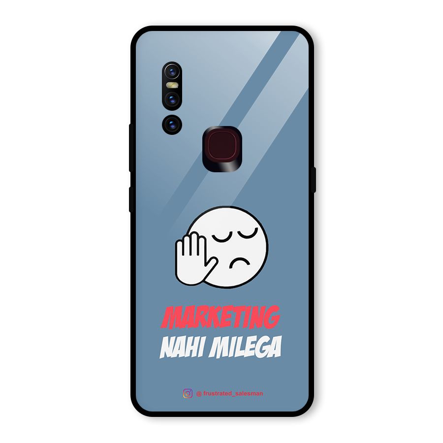 Marketing Nahi Milega SteelBlue Glass Back Case for Vivo V15