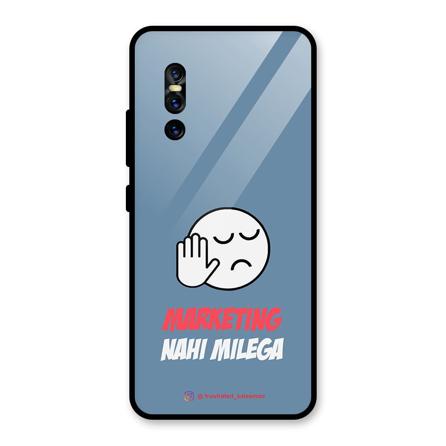 Marketing Nahi Milega SteelBlue Glass Back Case for Vivo V15 Pro