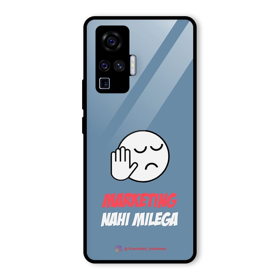 Marketing Nahi Milega SteelBlue Glass Back Case for Vivo X50 Pro