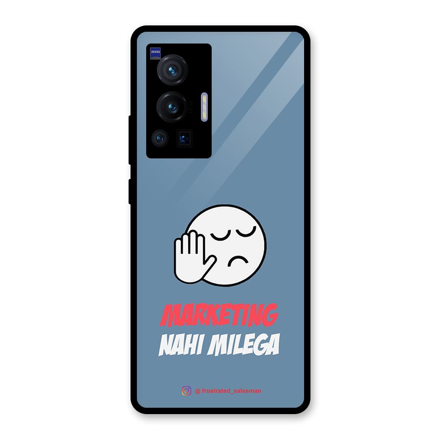 Marketing Nahi Milega SteelBlue Glass Back Case for Vivo X70 Pro