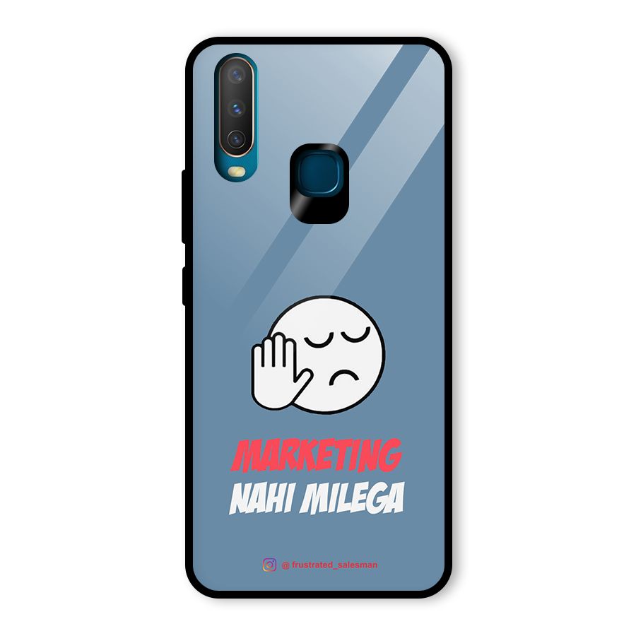 Marketing Nahi Milega SteelBlue Glass Back Case for Vivo Y15