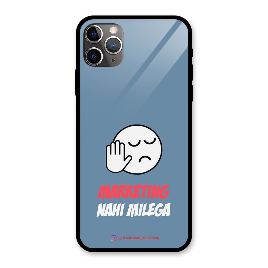 Marketing Nahi Milega SteelBlue Glass Back Case for iPhone 11 Pro Max