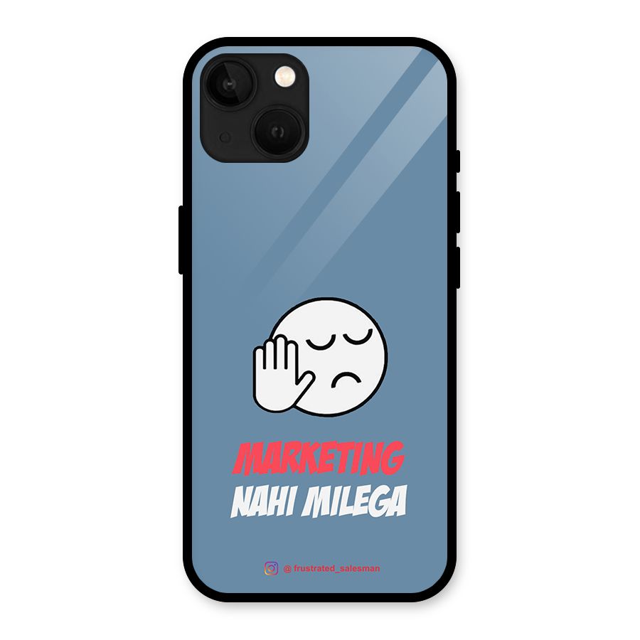 Marketing Nahi Milega SteelBlue Glass Back Case for iPhone 13