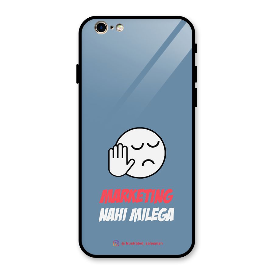 Marketing Nahi Milega SteelBlue Glass Back Case for iPhone 6 6S