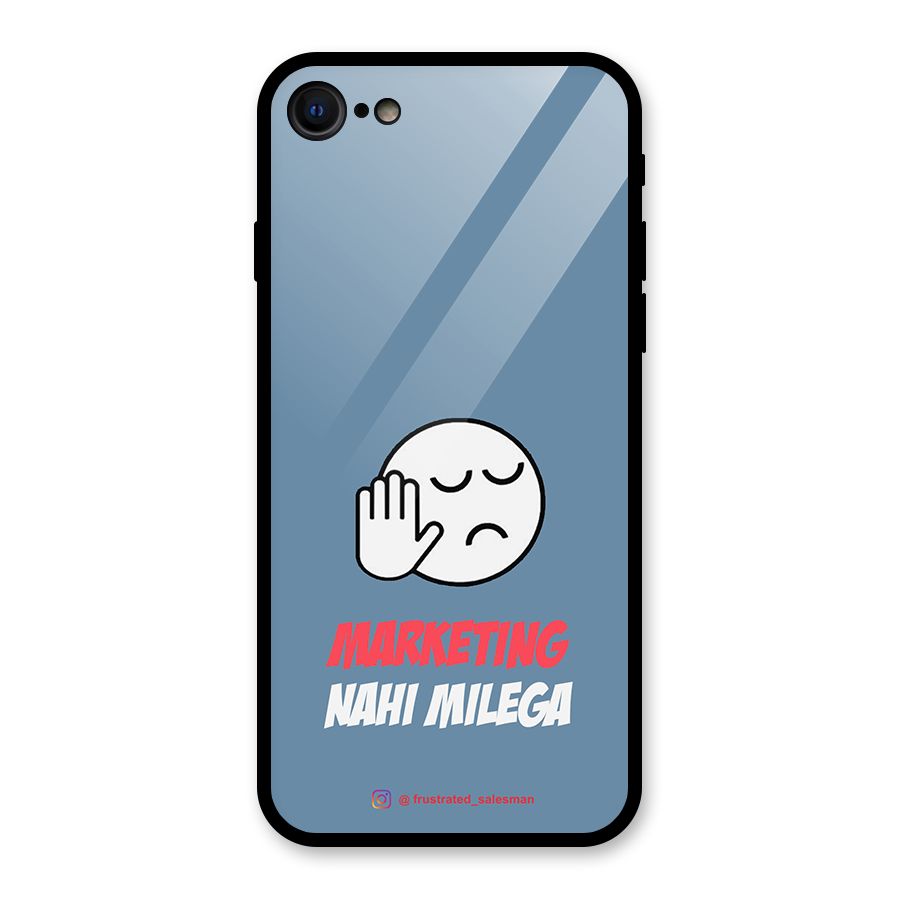 Marketing Nahi Milega SteelBlue Glass Back Case for iPhone 7
