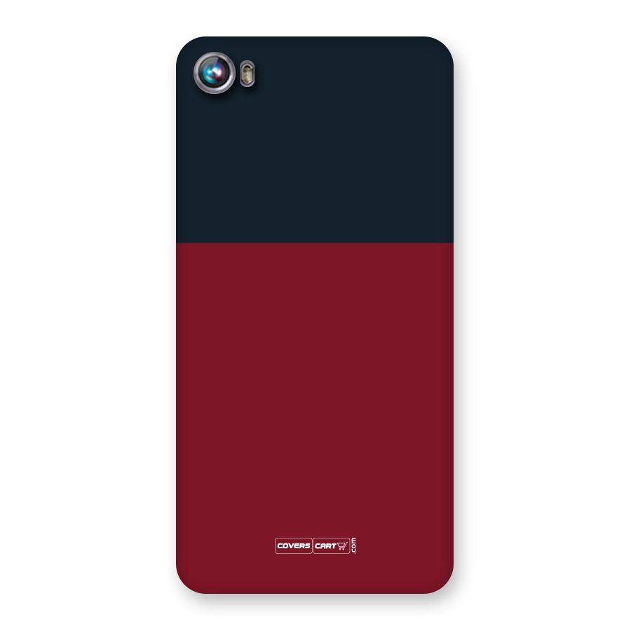 Maroon and Navy Blue Back Case for Micromax Canvas Fire 4 A107