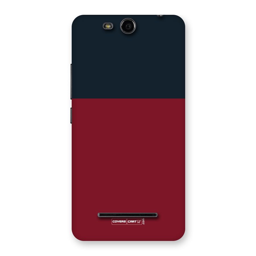 Maroon and Navy Blue Back Case for Micromax Canvas Juice 3 Q392
