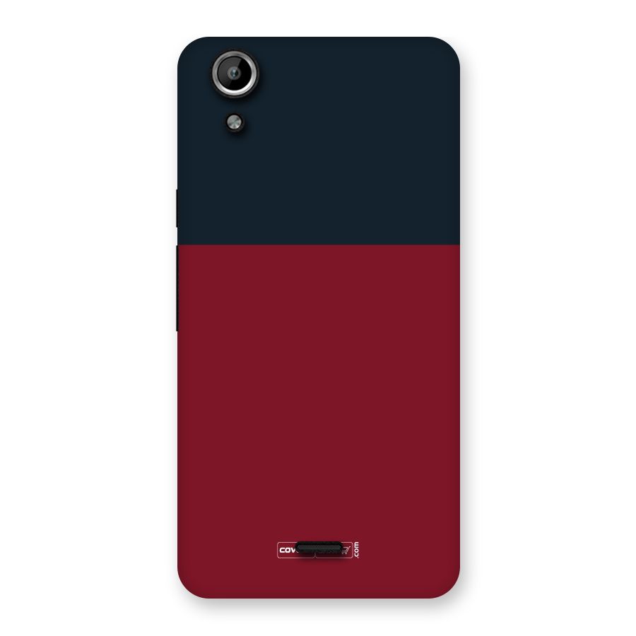 Maroon and Navy Blue Back Case for Micromax Canvas Selfie Lens Q345