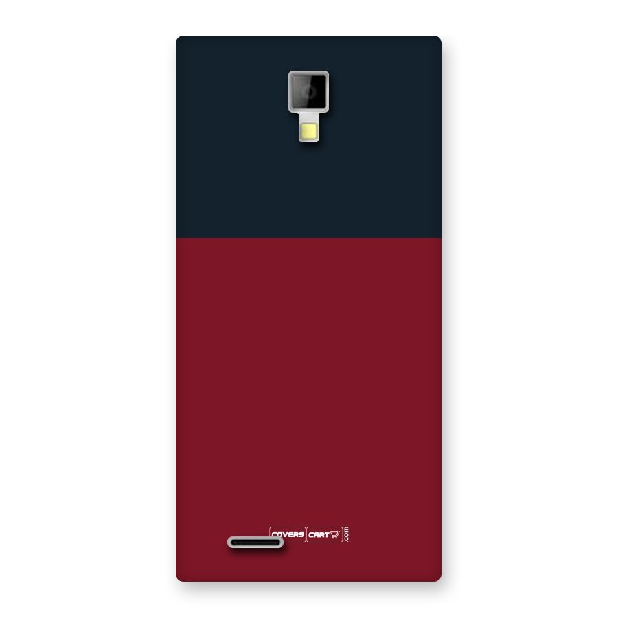 Maroon and Navy Blue Back Case for Micromax Canvas Xpress A99