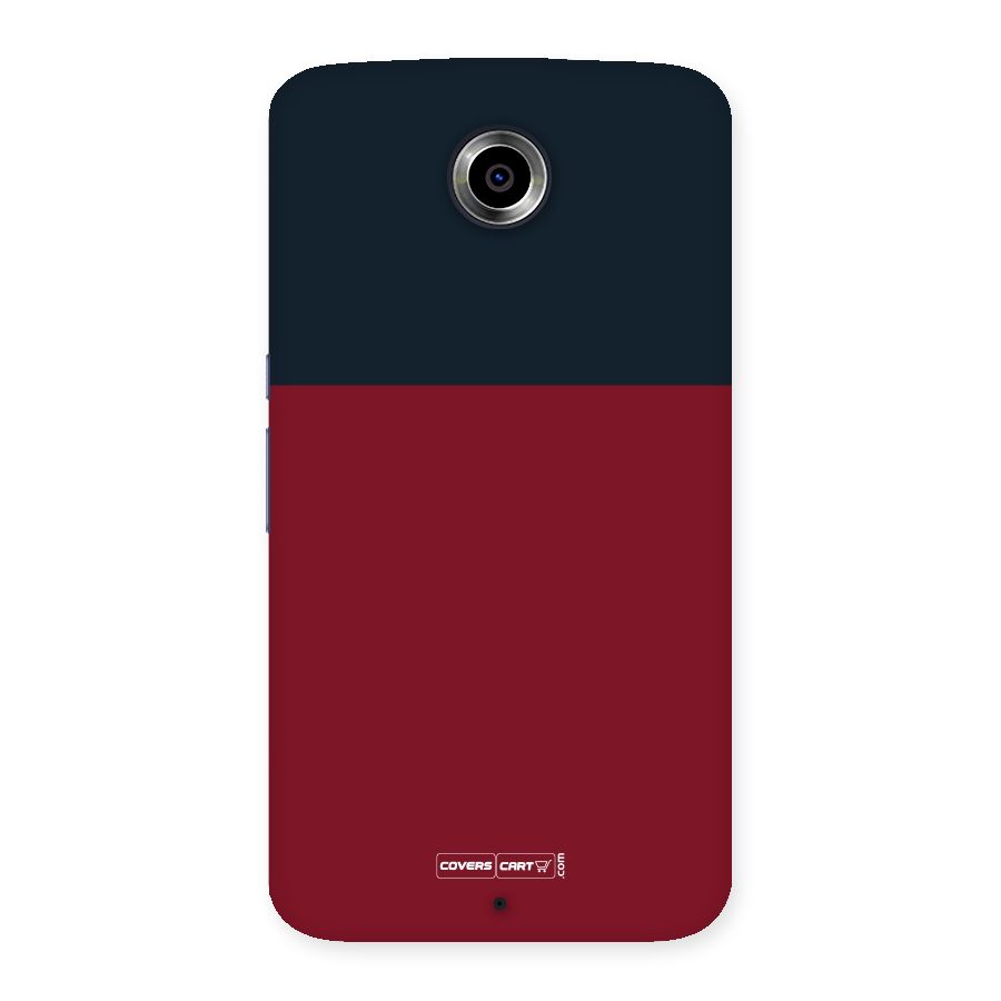 Maroon and Navy Blue Back Case for Nexsus 6