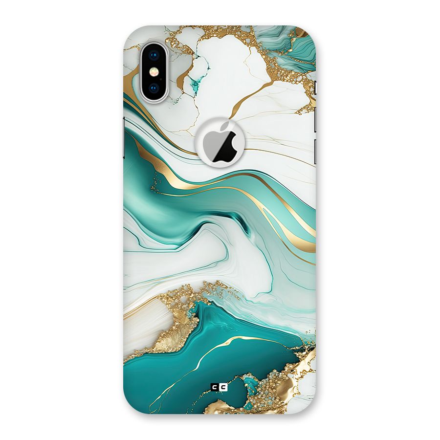 Marvelous Marble Back Case for iPhone X Logo Cut