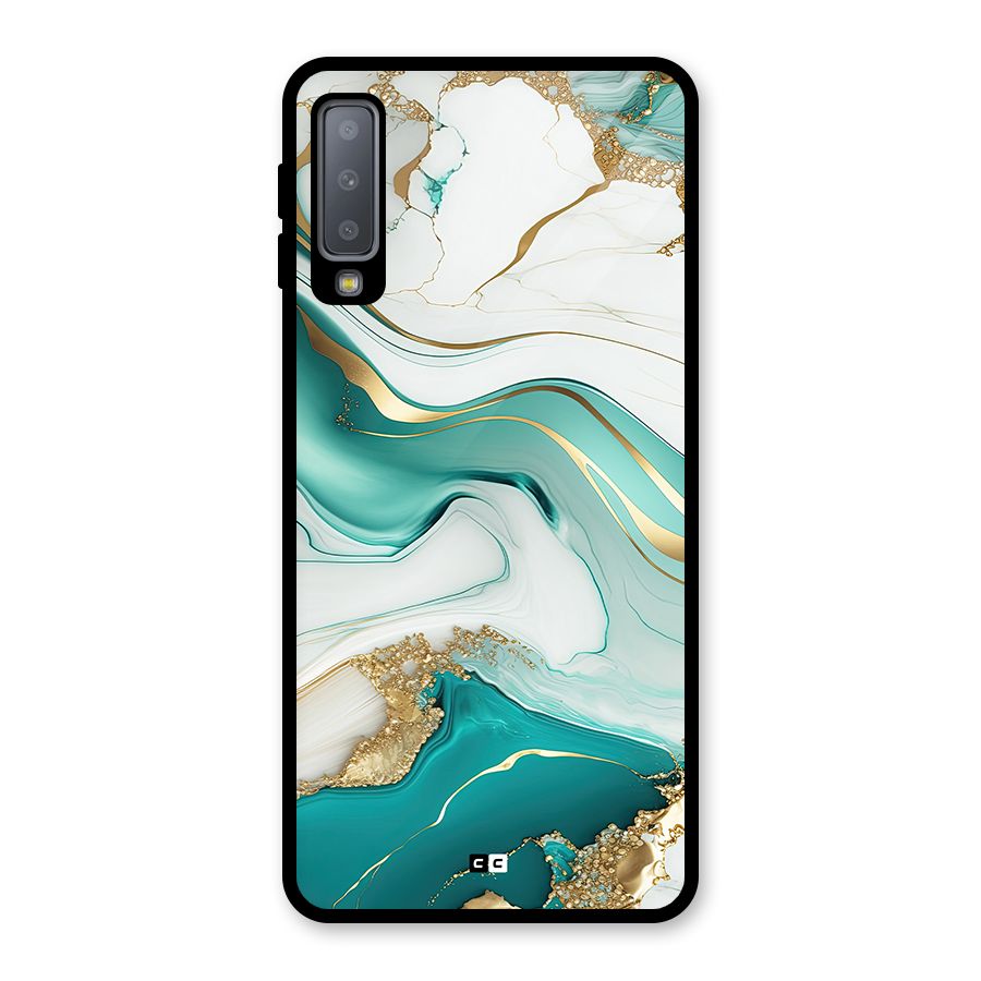 Marvelous Marble Glass Back Case for Galaxy A7 (2018)