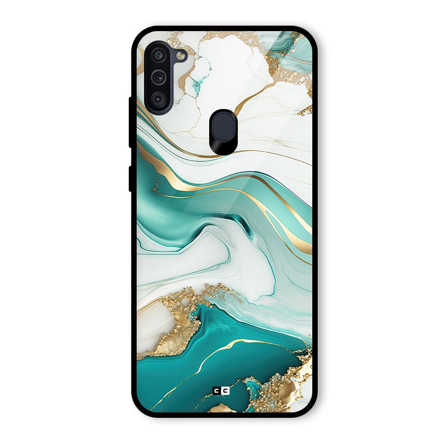 Marvelous Marble Glass Back Case for Galaxy M11