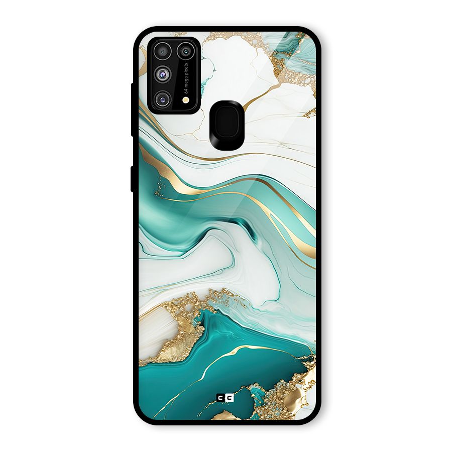 Marvelous Marble Glass Back Case for Galaxy M31