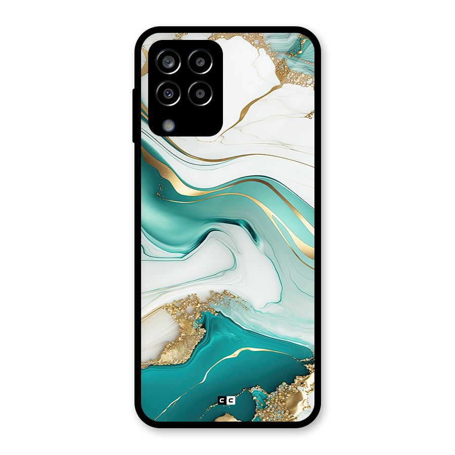 Marvelous Marble Glass Back Case for Galaxy M33