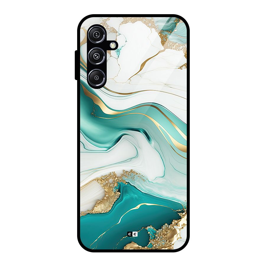 Marvelous Marble Glass Back Case for Galaxy M34 5G