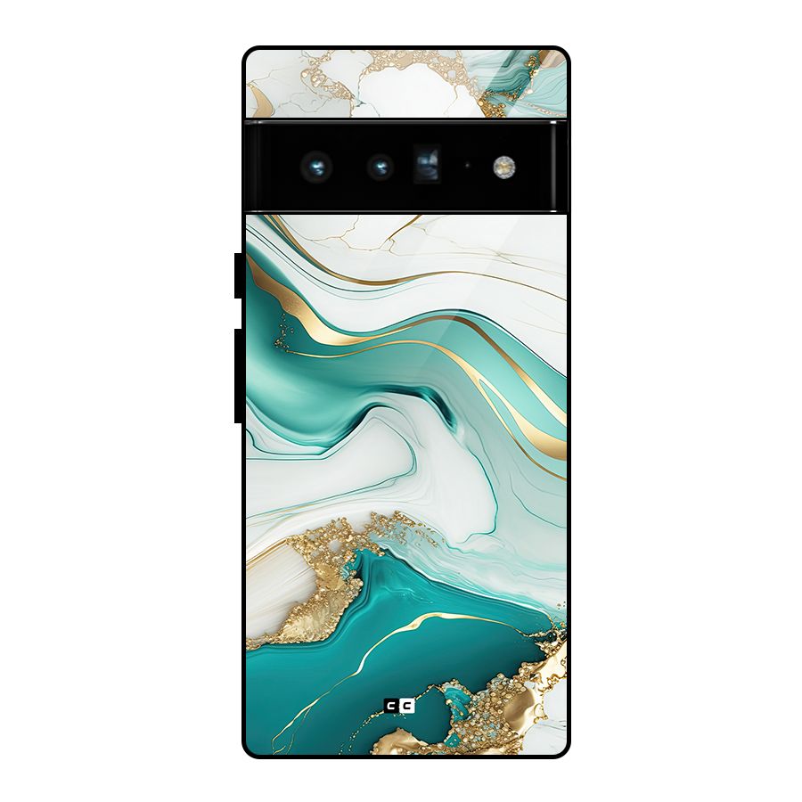 Marvelous Marble Glass Back Case for Google Pixel 6 Pro